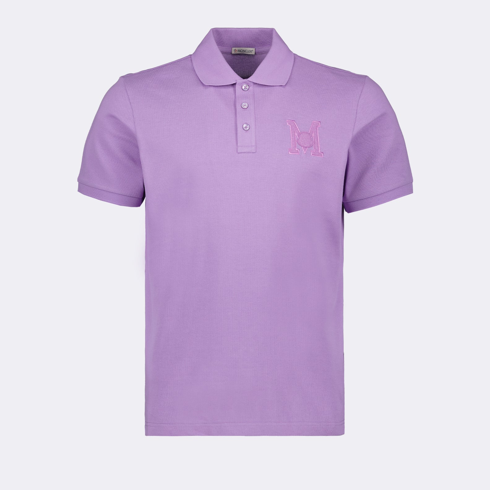 Polos Polo à logo M Moncler Violet Homme