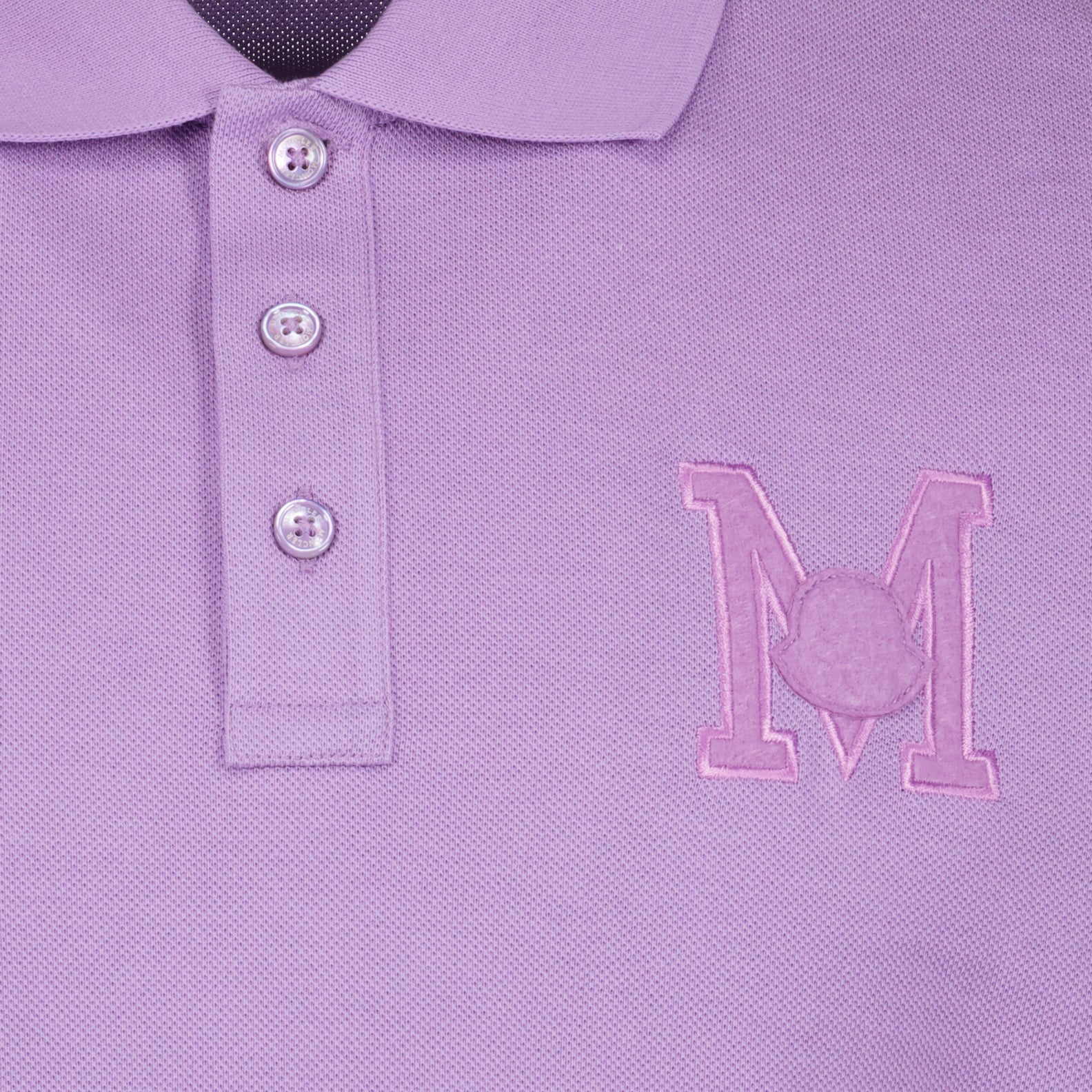 Polos Polo à logo M Moncler Violet Homme