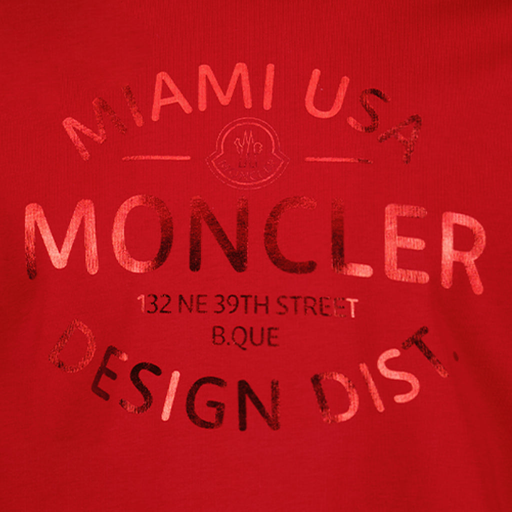 T-shirts T-shirt à logo imprimé Moncler Rouge Homme