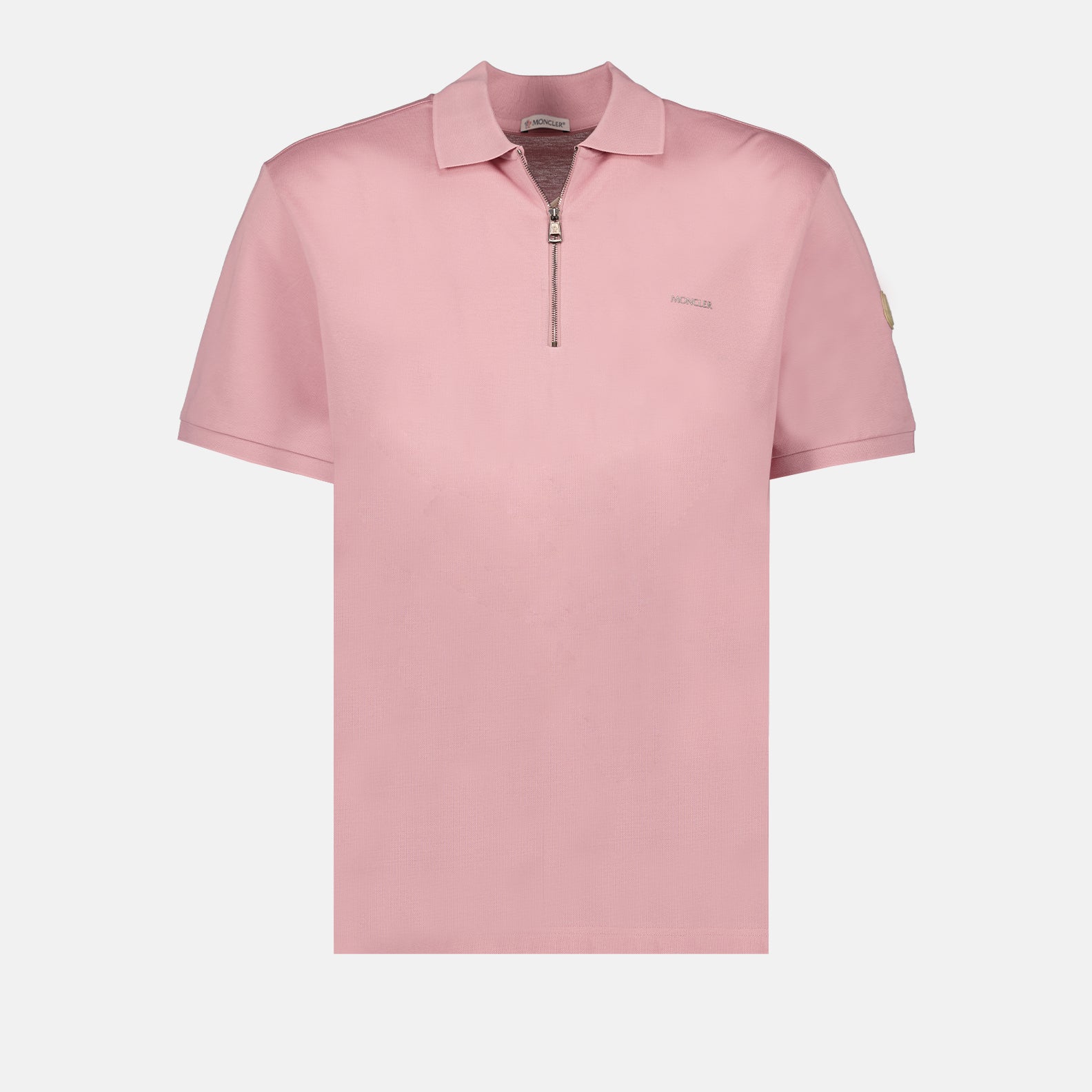 Polo shirts Zip polo shirt Moncler Pink Man