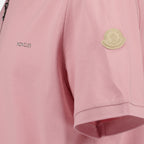 Polo shirts Zip polo shirt Moncler Pink Man