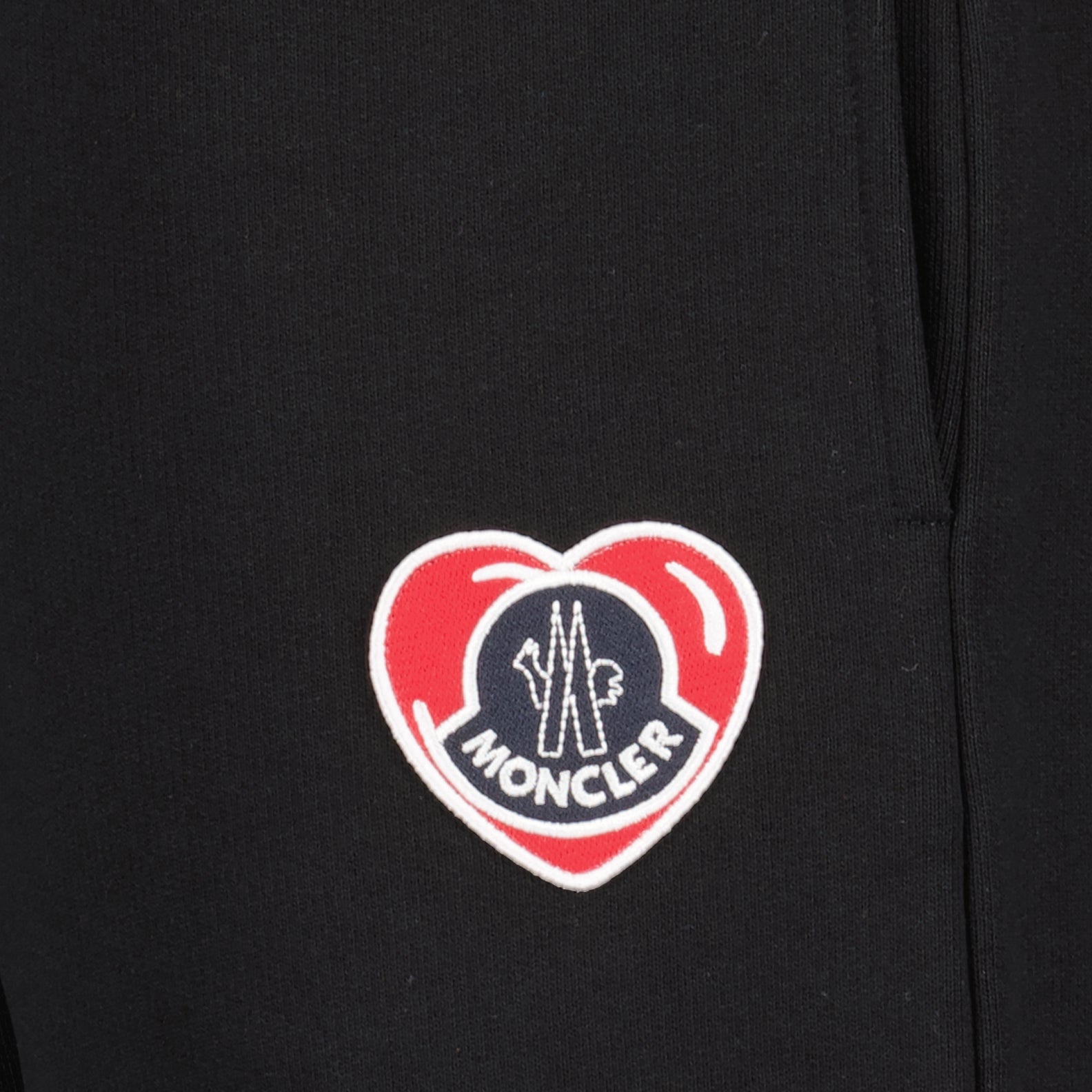 Pantalons Pantalon jogging à logo coeur Moncler Noir Homme