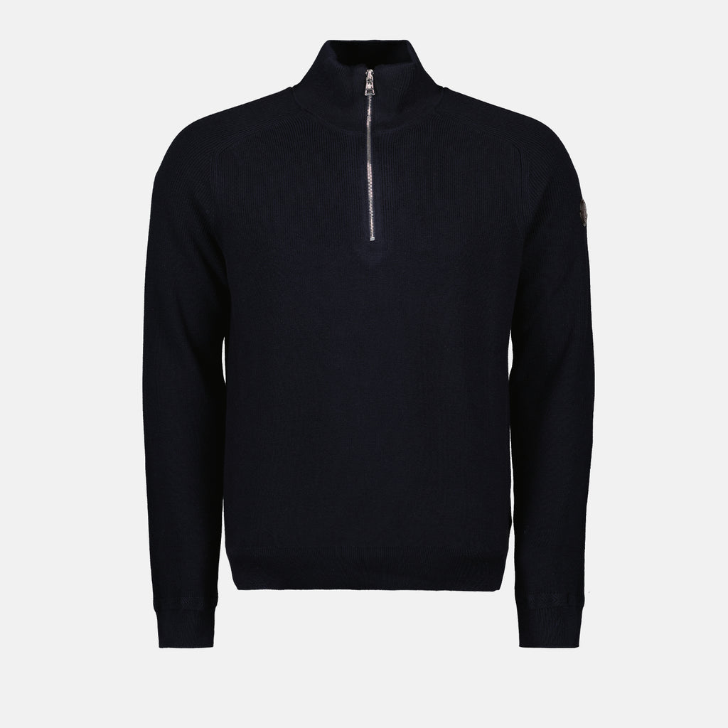 Maille Pull à zip Moncler Bleu Homme