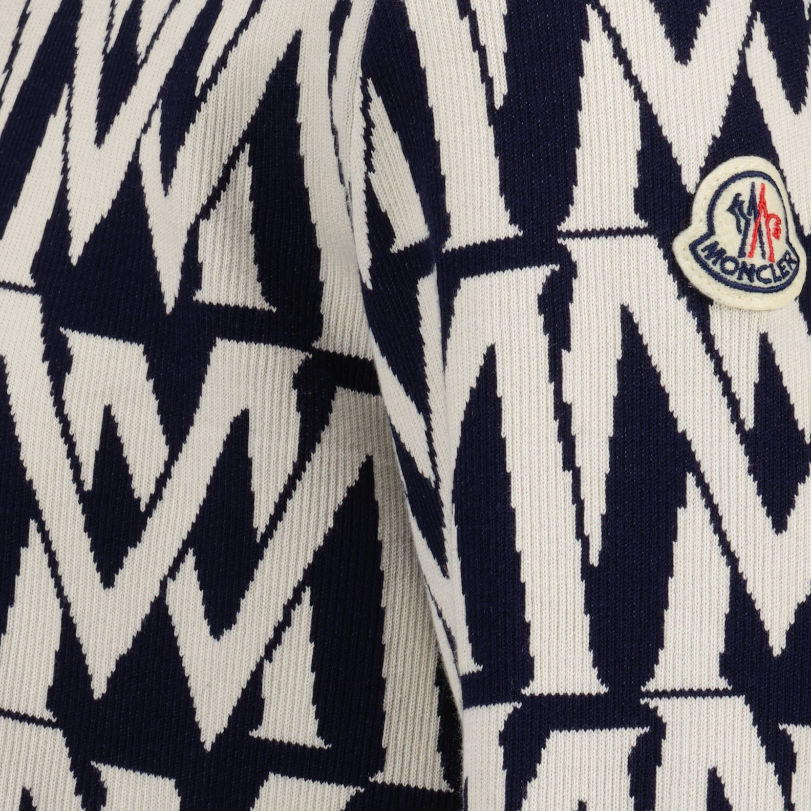 Strickwaren Pull monogrammé Moncler Blau Homme