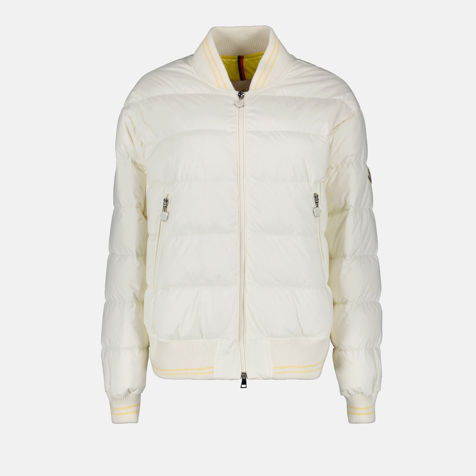 Casacos Doudoune bomber Argo Moncler Branco Femme