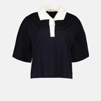 Polos Polo casual Moncler Bleu foncé Femme