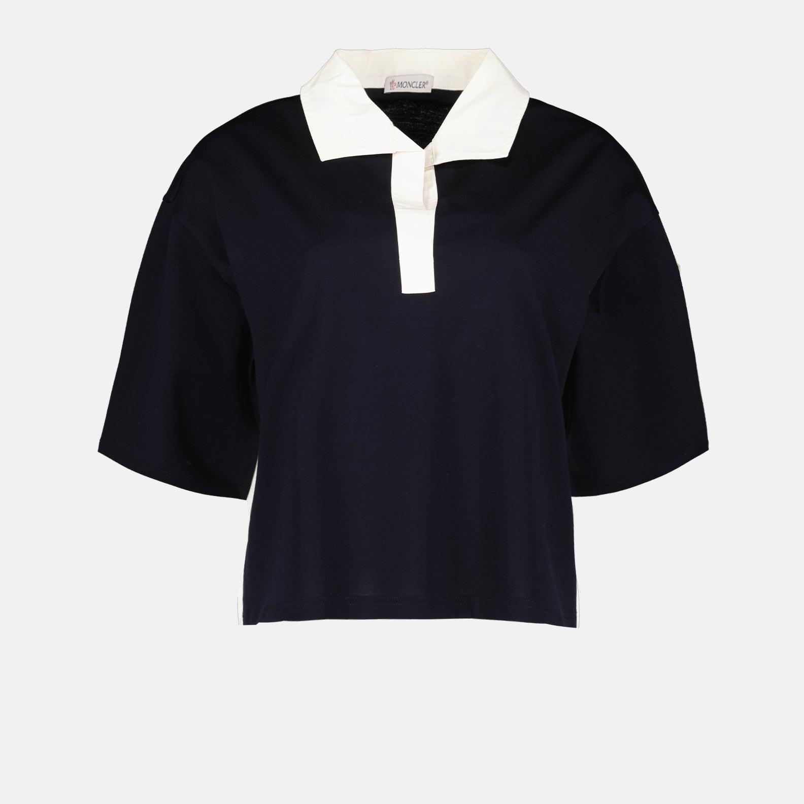Poloshirts Lässiges Polo Moncler Dunkelblau Femme