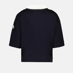 Polos Polo casual Moncler Bleu foncé Femme