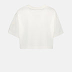 T-shirts Logo cropped T-shirt Moncler White Women