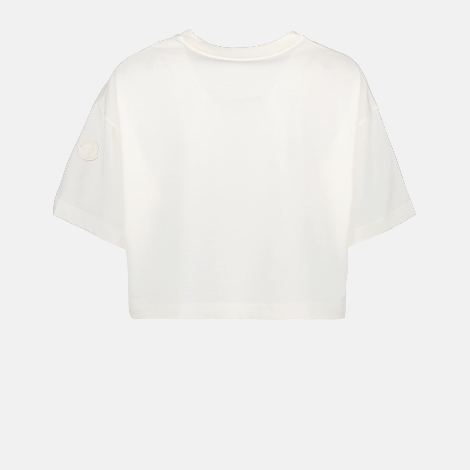 T-shirts Logo cropped T-shirt Moncler White Women