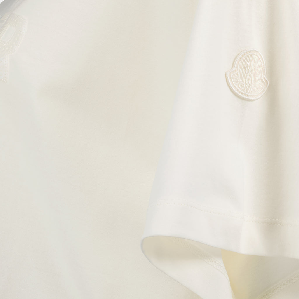 T-shirts Logo cropped T-shirt Moncler White Women