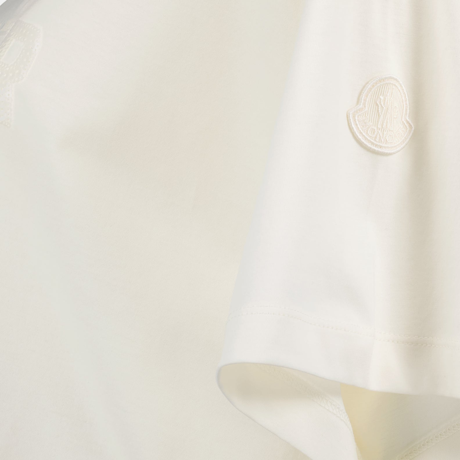 T-shirts Logo cropped T-shirt Moncler White Women