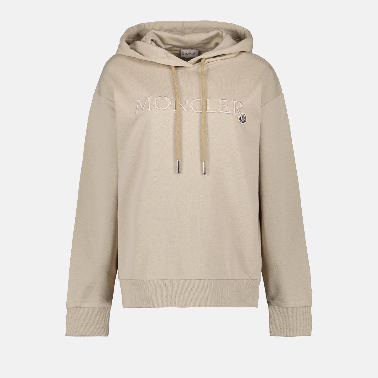 Sweatshirts Sweat à capuche à logos Moncler Beige Femme