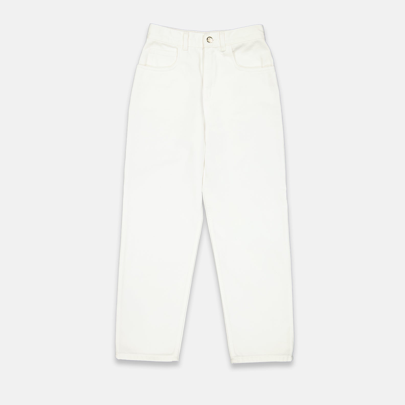 Pantalones Mom Jeans Moncler Blanco Femme
