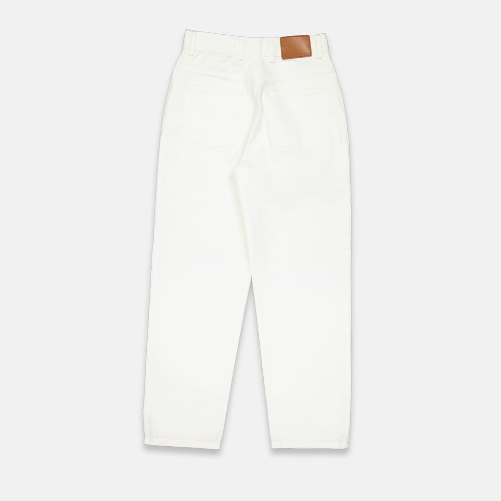 Pantalones Mom Jeans Moncler Blanco Femme