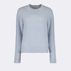 Maille Pull en cachemire à logo Moncler Bleu Femme
