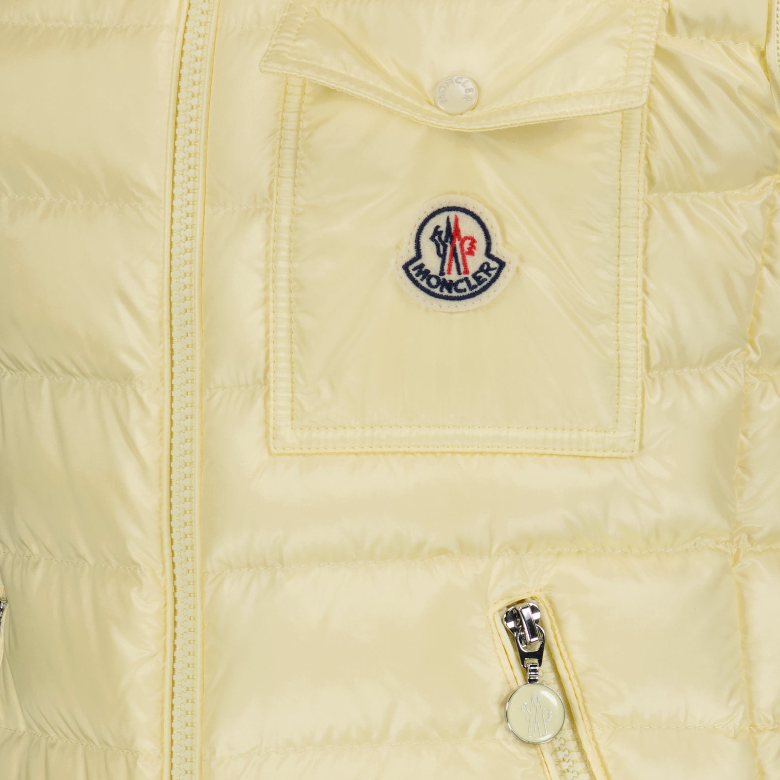 Chaquetas Chaleco Sin Mangas Glygos Moncler Amarillo Femme