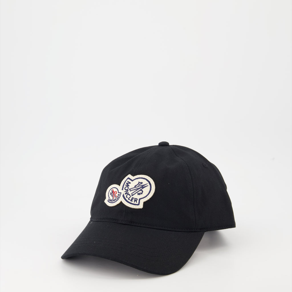 Chapeaux, casquettes et bonnets Casquette à double logo Moncler Noir Homme