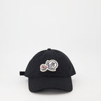 Chapeaux, casquettes et bonnets Casquette à double logo Moncler Noir Homme