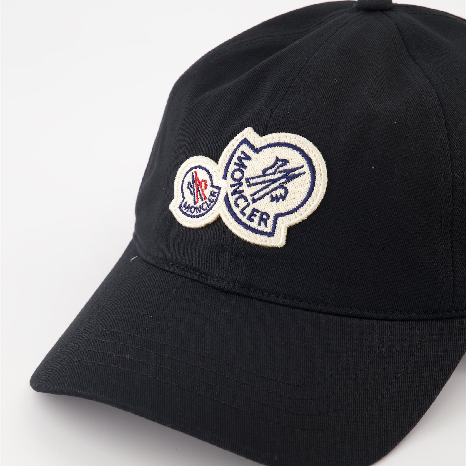 Chapeaux, casquettes et bonnets Casquette à double logo Moncler Noir Homme