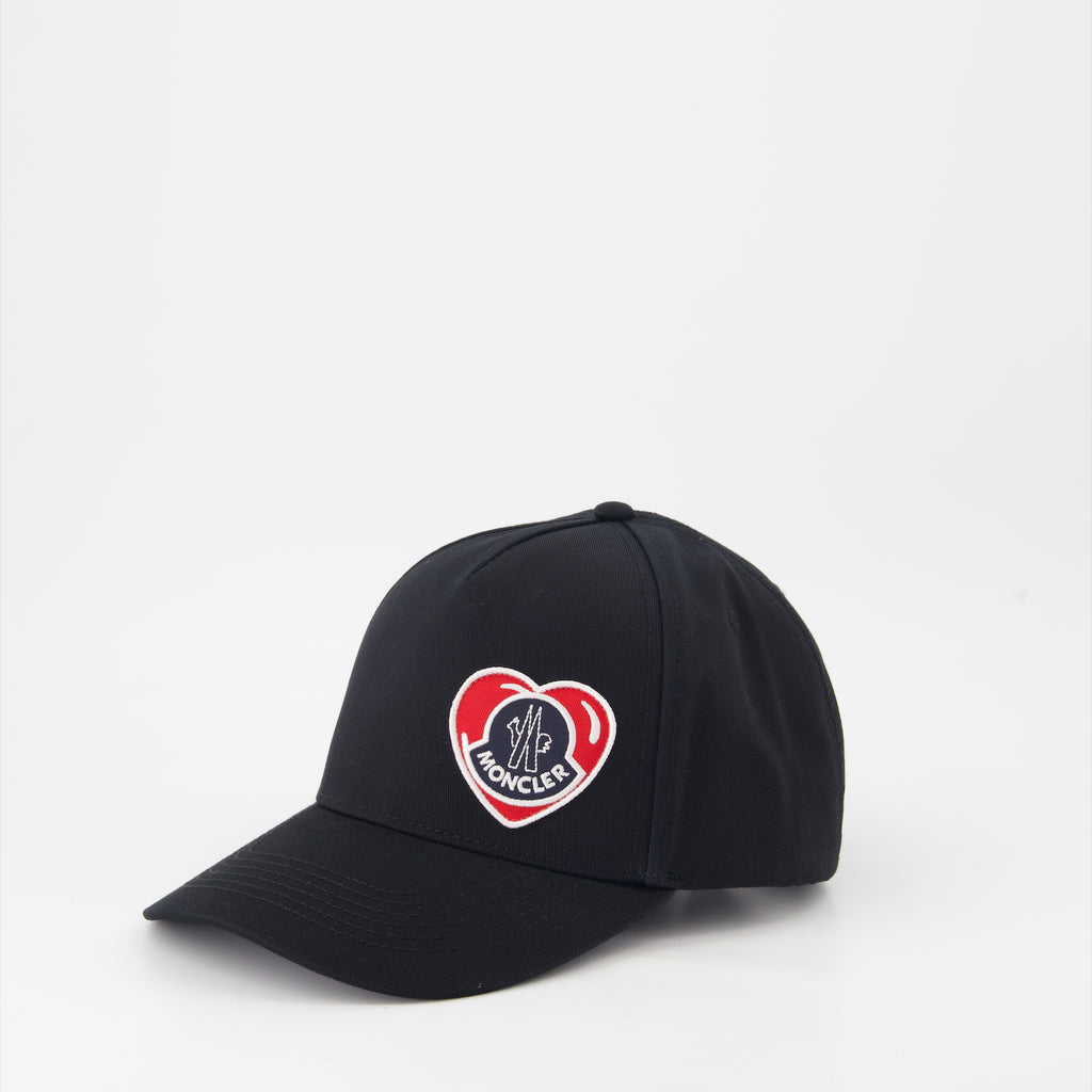 Chapeaux, casquettes et bonnets Casquette à logo coeur Moncler Noir Homme