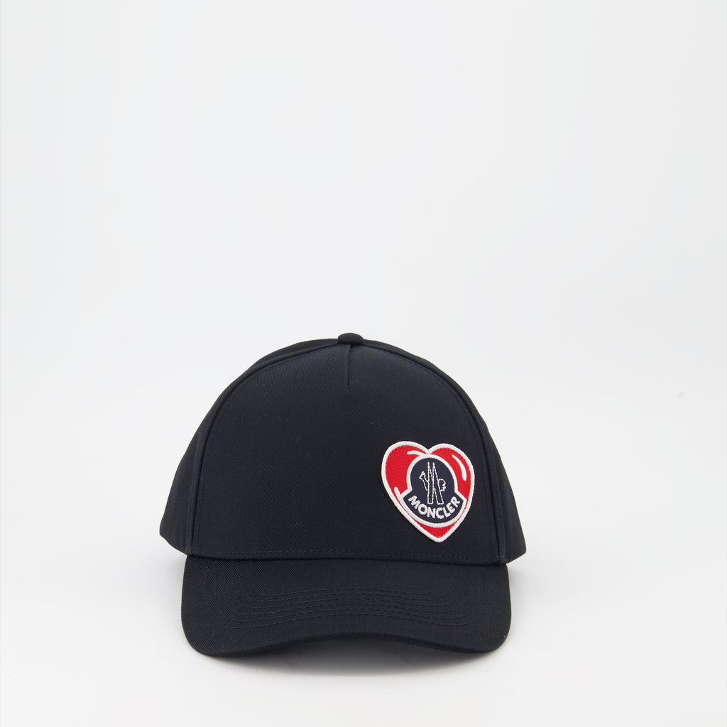 Chapeaux, casquettes et bonnets Casquette à logo coeur Moncler Noir Homme