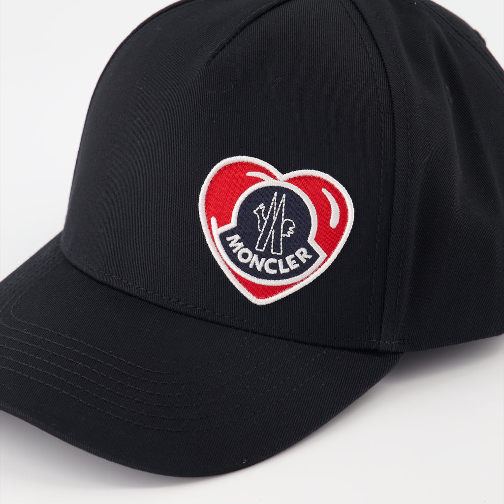 Chapeaux, casquettes et bonnets Casquette à logo coeur Moncler Noir Homme