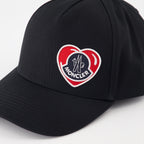 Chapeaux, casquettes et bonnets Casquette à logo coeur Moncler Noir Homme