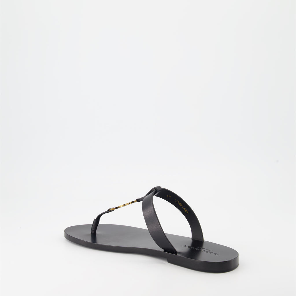 Open shoes Cassandre Sandals Saint Laurent Black Man