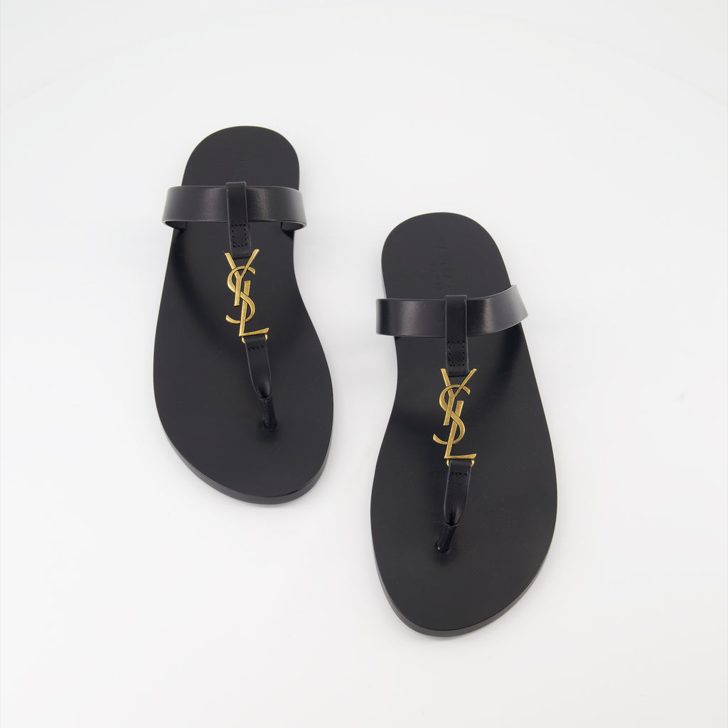 Open shoes Cassandre Sandals Saint Laurent Black Man