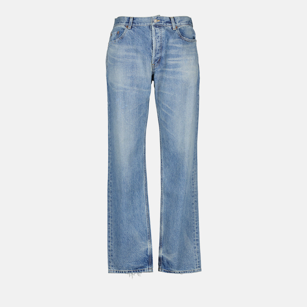 Pantaloni Jeans a gamba dritta Saint Laurent Blu Homme