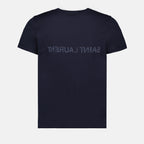Tシャツ ロゴTシャツ Saint Laurent 青 男