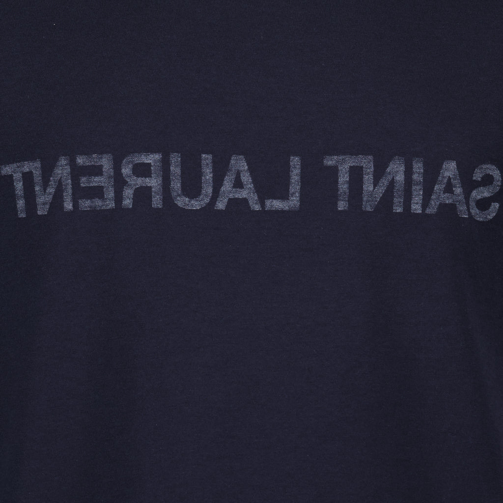 Tシャツ ロゴTシャツ Saint Laurent 青 男