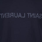 Tシャツ ロゴTシャツ Saint Laurent 青 男