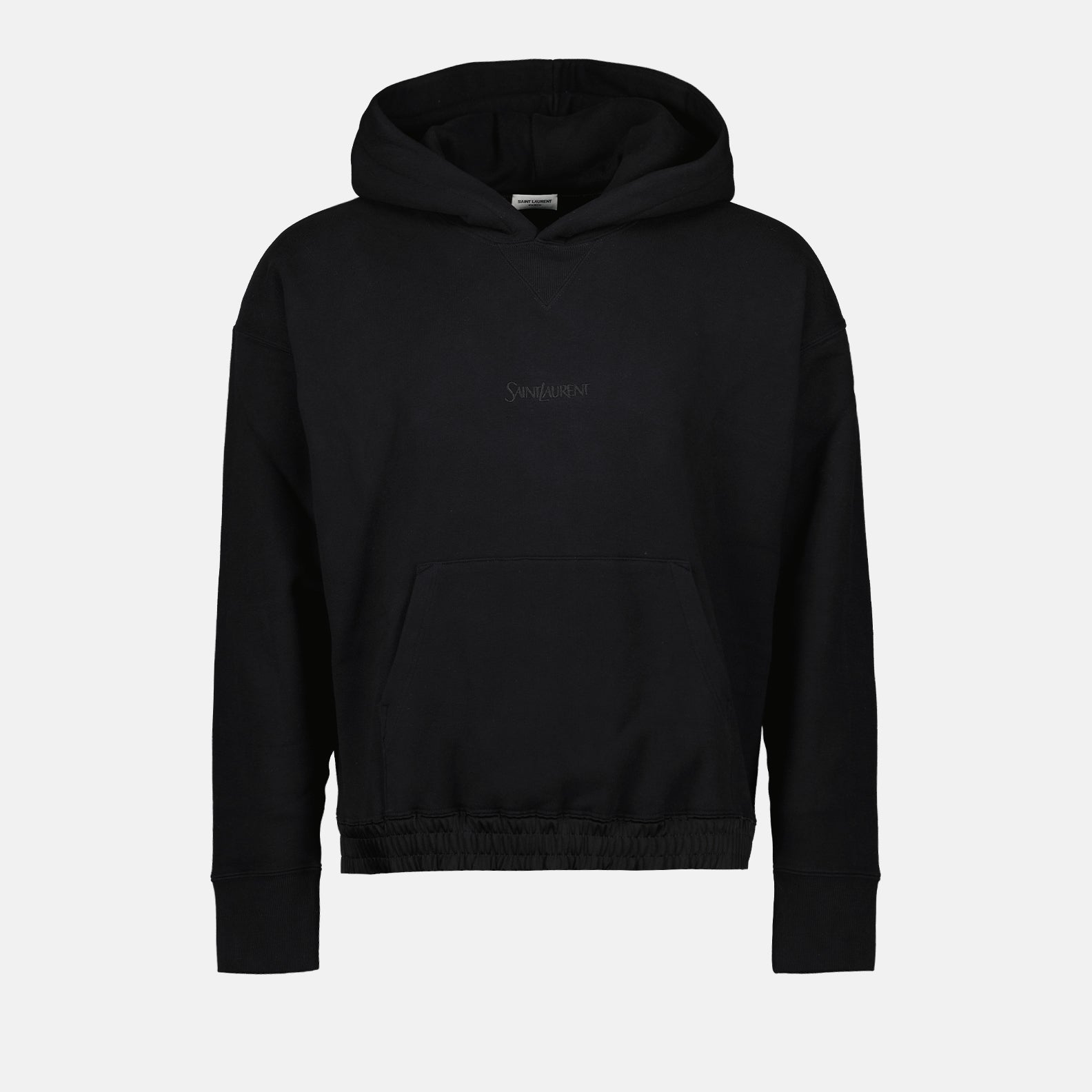 Sweatshirts Logo Hoodie Saint Laurent Black Homme