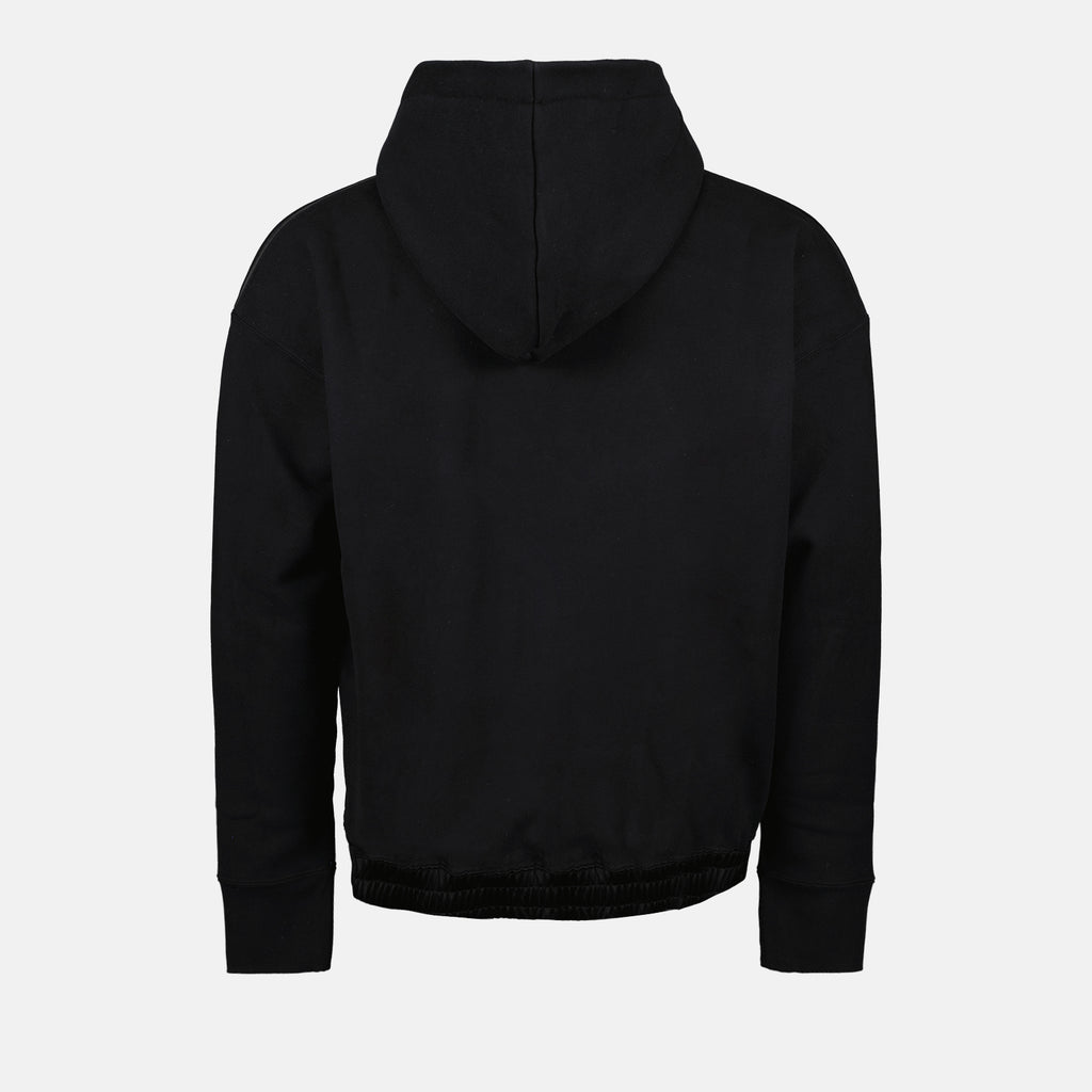 Sweatshirts Logo Hoodie Saint Laurent Black Homme