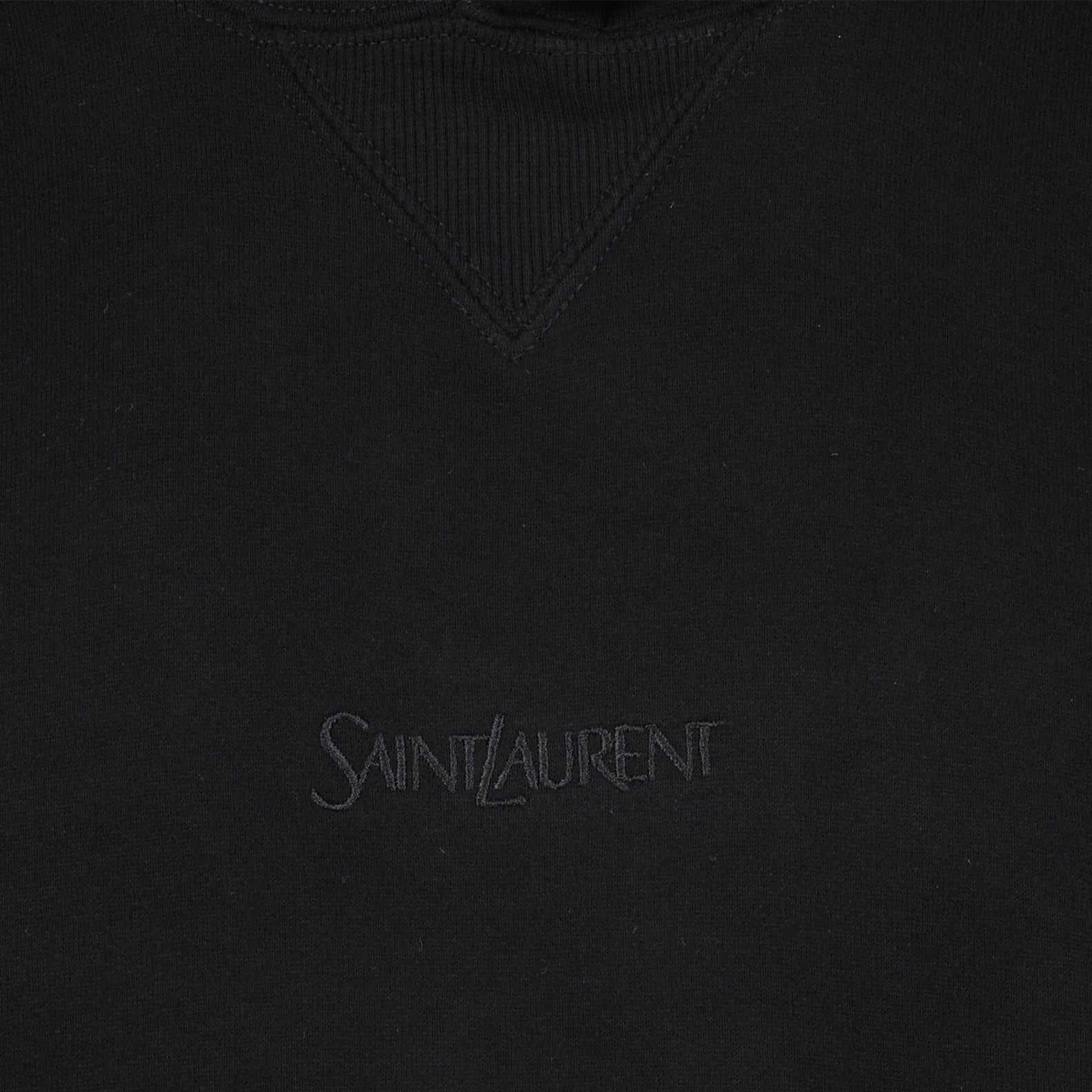 Sweatshirts Logo Hoodie Saint Laurent Black Homme