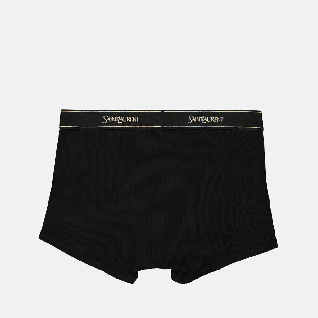 Underwear and homewear Logo Boxer Saint Laurent Black Homme