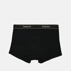Underwear and homewear Logo Boxer Saint Laurent Black Homme