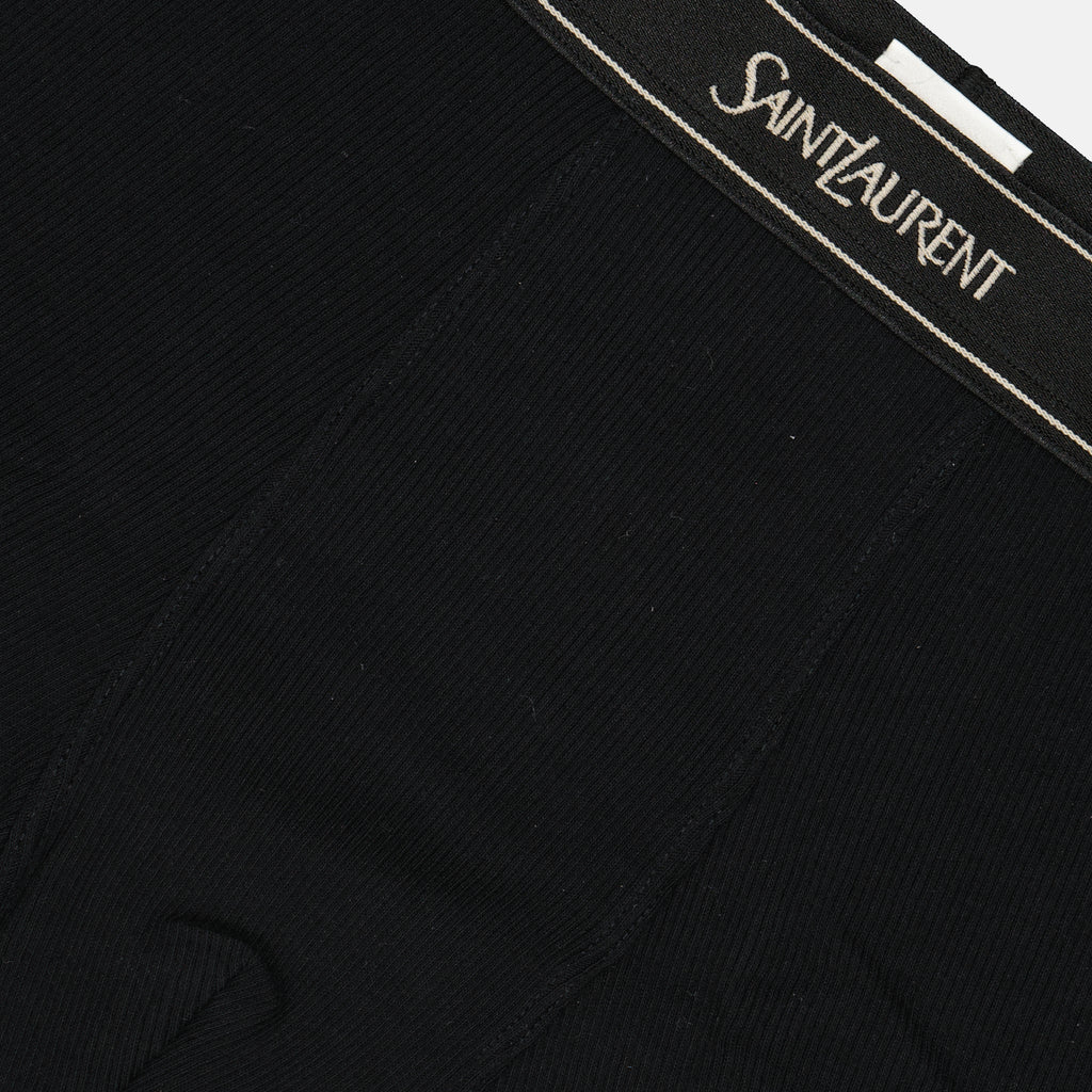 Underwear and homewear Logo Boxer Saint Laurent Black Homme