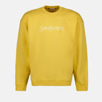 Sweatshirts Sweatshirt à logo brodé Saint Laurent Jaune Homme