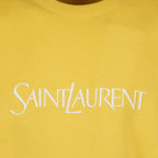 Sweatshirts Sweatshirt à logo brodé Saint Laurent Jaune Homme