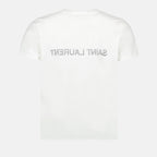 T-shirt T-shirt à logos Saint Laurent Bianco Homme