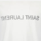 T-shirt T-shirt à logos Saint Laurent Bianco Homme