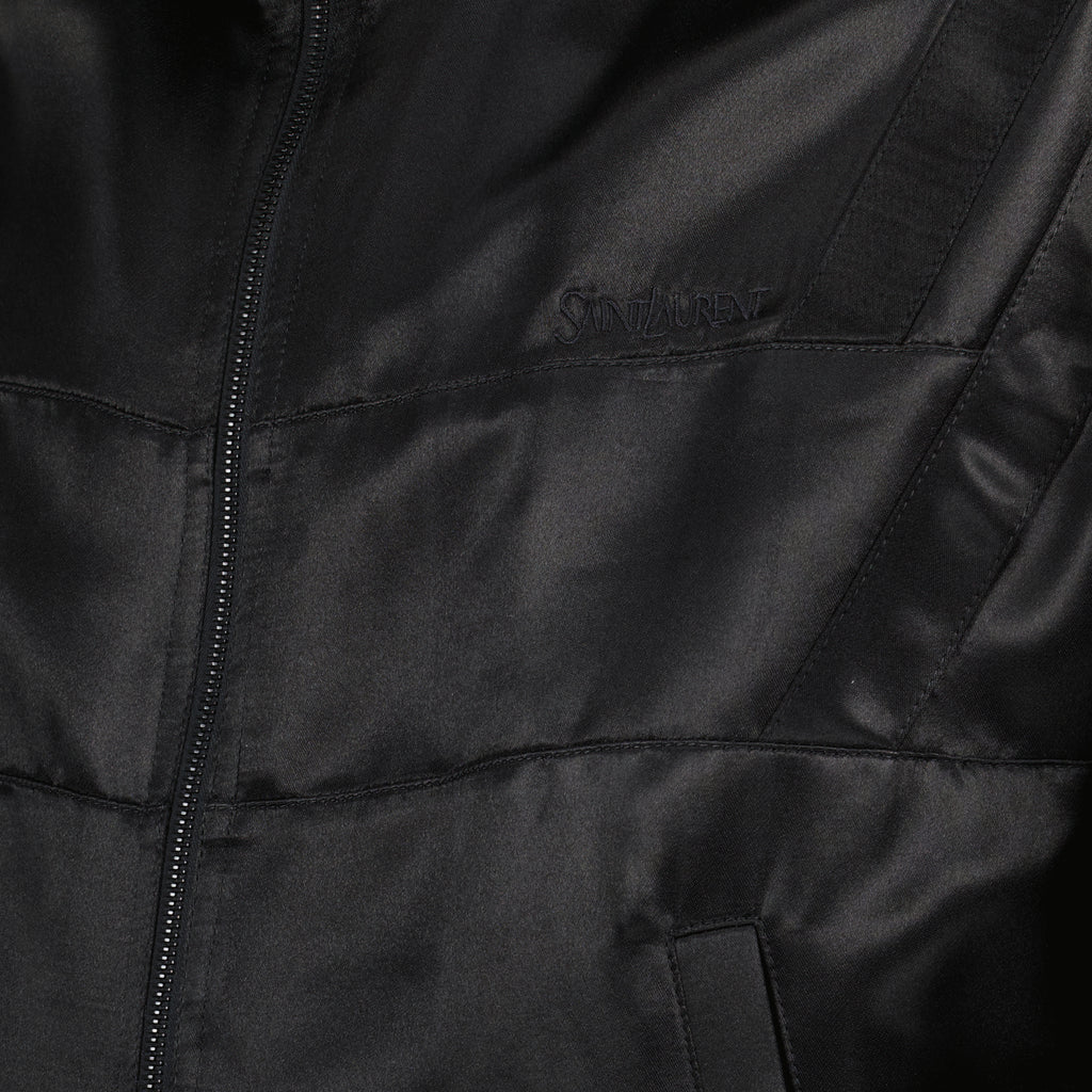 Chaquetas Bomber Teddy de Satén Saint Laurent Negro Homme