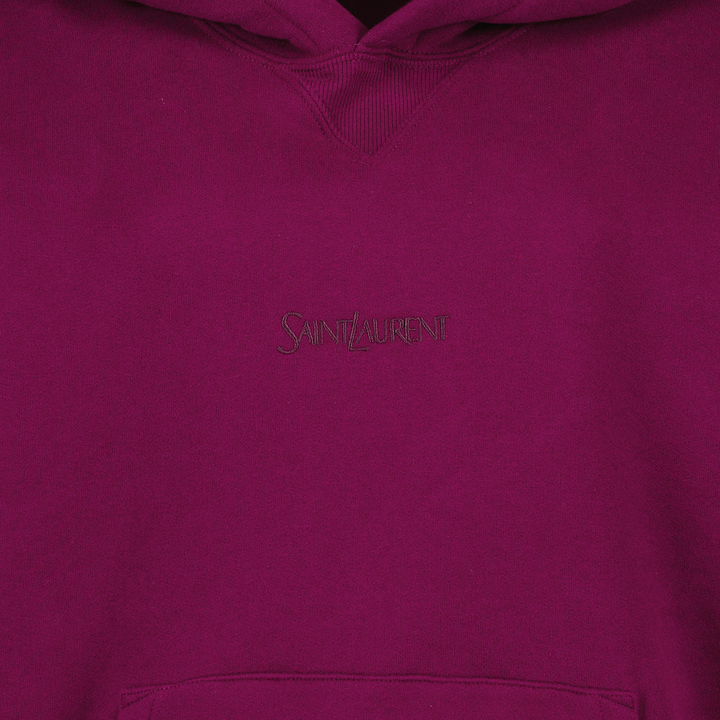 Sweatshirts Sweat à capuche à logo Saint Laurent Violet Homme