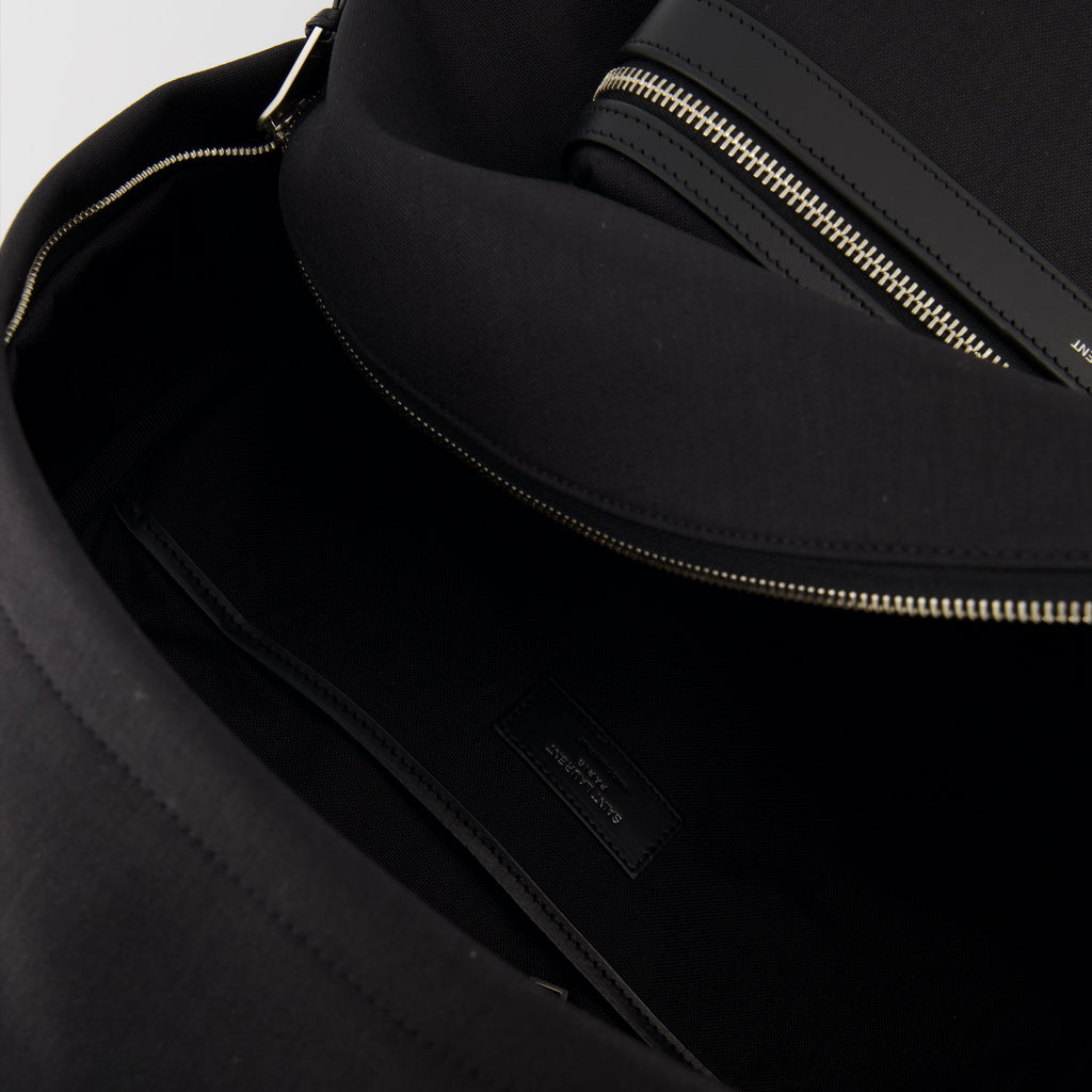 バックパック シティキャンバスとナイロンのバックパック Saint Laurent 黒 男