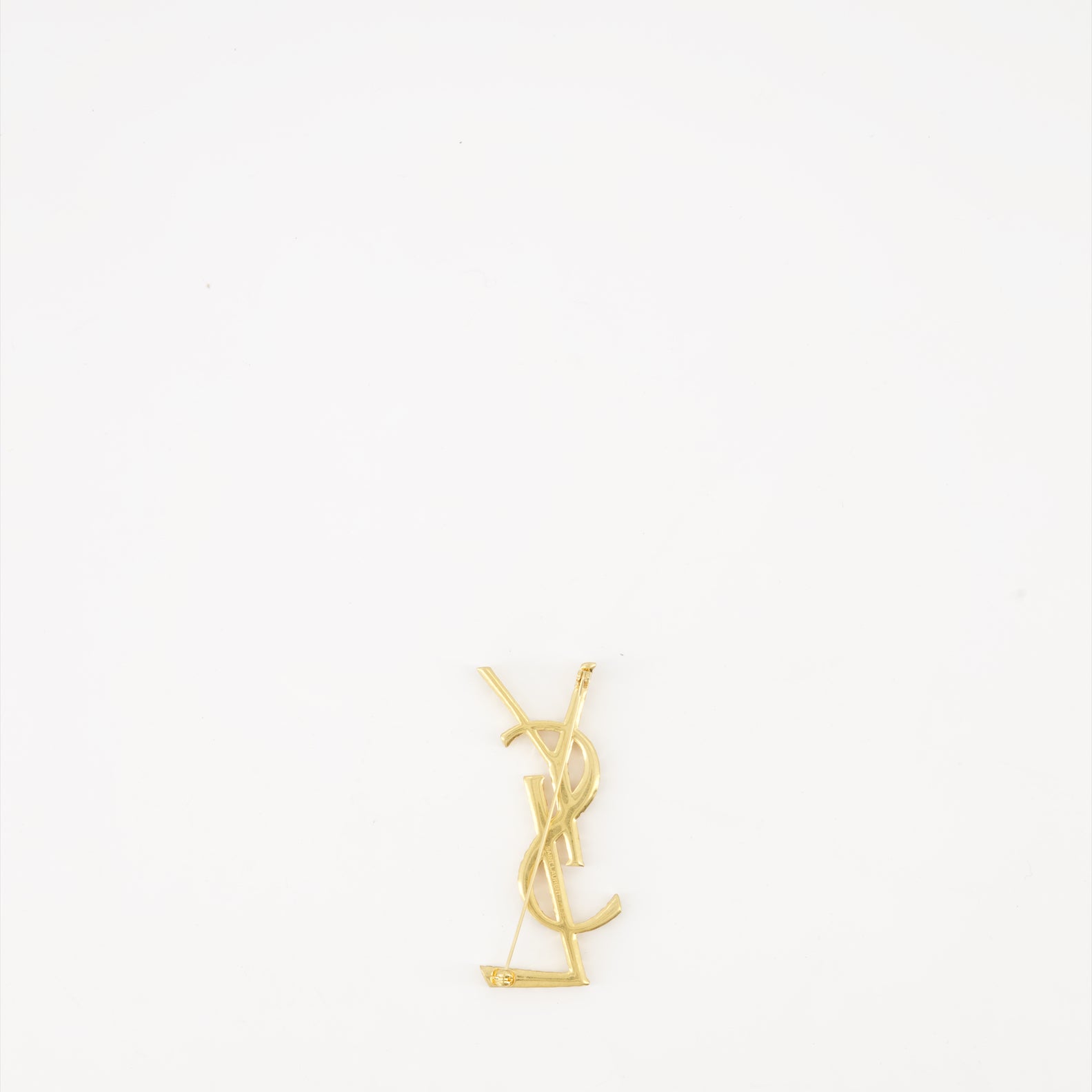 Bijoux Broche Cassandre Saint Laurent Doré Unisexe