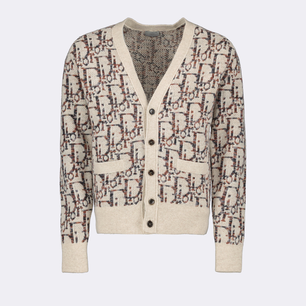 Strickwaren Cardigan Oblique Dior Beige Homme