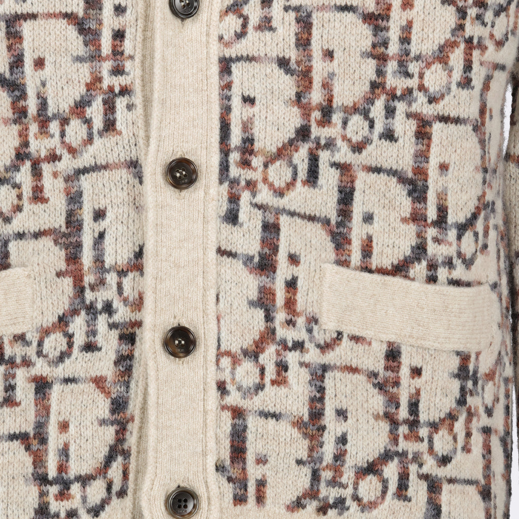 Strickwaren Cardigan Oblique Dior Beige Homme
